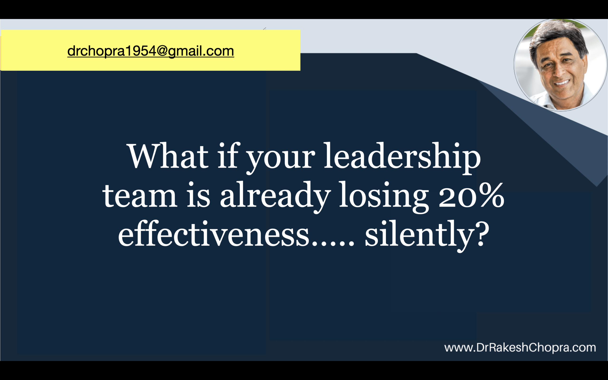 What if your leadership team is already losing 20% effectiveness….. silently?